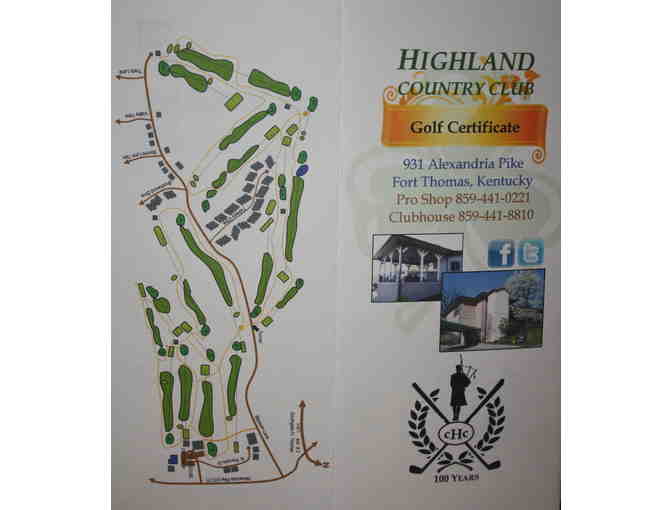 Highland Country Club Round of Golf for Four