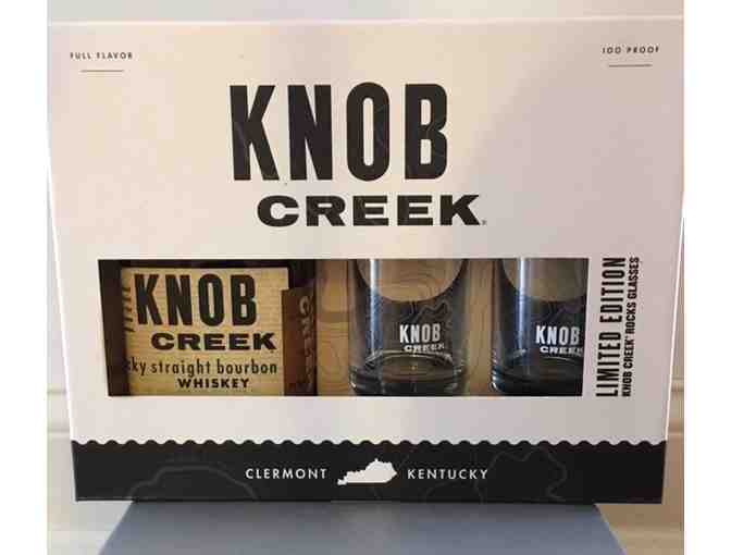 Knob Creek Gift Set - 750ml bottle, 2 bar glasses