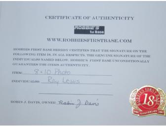 Ray Lewis Autographed Framed Photograph