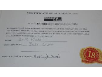 Bart Scott Baltimore Ravens Signed and Framed 8X10 Photograph