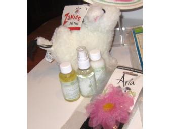 Beach Theme Female Dog Clothes Size Small, Carrier, Accessories and Matching Beach Hat