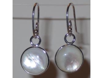 Sterling Silver & Mother of Pearl Dangle Earrings