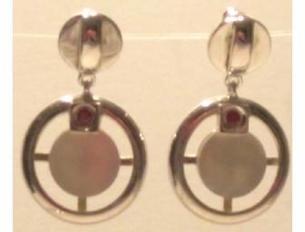 Elle Jewelry Sterling Silver & Mother of Pearl dangle Earrings