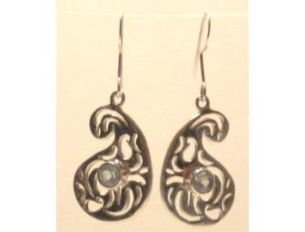 Freefrom Sterling Silver with Blue Topaz Earrings