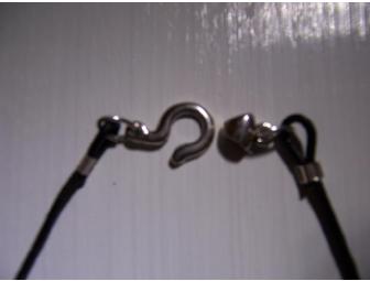 Leather & Sterling  Bead Necklace