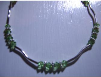 Peridot Swarovski and Sterling Silver 3 piece Jewelry Set