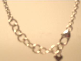 Vintage 18' Silver Plated Chain with Flower Drops