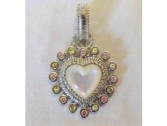 Sterling Silver Mother of Pearl Heart Enhancer - By Judith Ripka