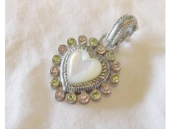 Sterling Silver Mother of Pearl Heart Enhancer - By Judith Ripka