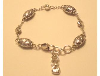 Silver Plated With Cubic Zirconia  Bracelet