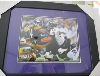 Haloti Ngata (92) Tackles Rashard Mendenhall (34) - Framed with Purple Matting