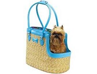 Hawaiian Hound Straw Pet Tote - By Casual Canine