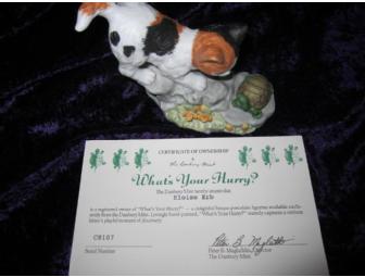 Danbury Mint Bisque Porcelain Figurine 'What's Your Hurry?