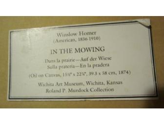 Winslow Homer - In The Mowing - Oil on Cavas - Framed