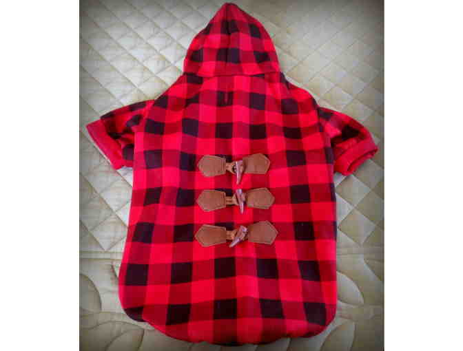 Red Plaid Winter Jacket for Your Dog