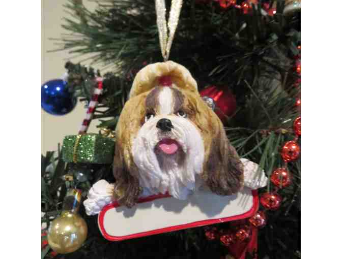 Adorable Shih Tzu Christmas Tree Ornament