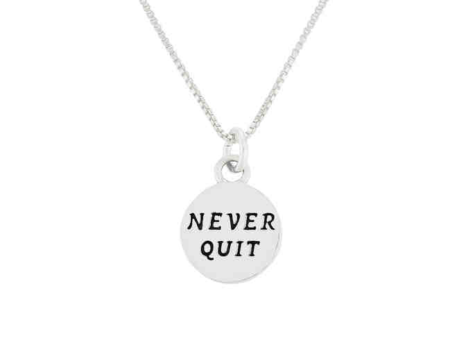 Sterling Silver 'Never Quit' Necklace
