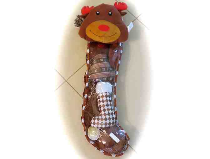 Holiday Time Dog Toys Reindeer Stocking