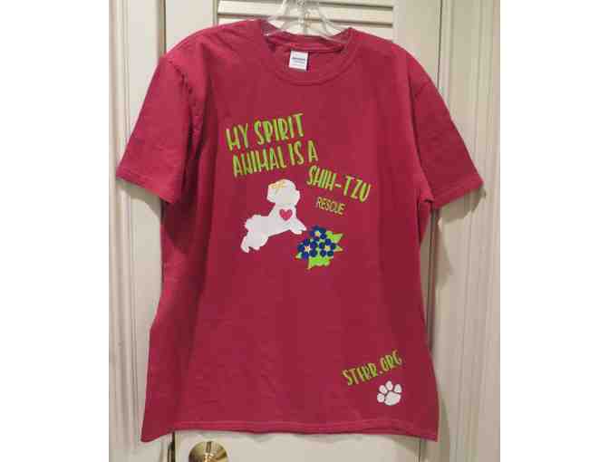 "My Spirit Animal is a Shih Tzu Rescue" T-Shirt Sz. L - Photo 1