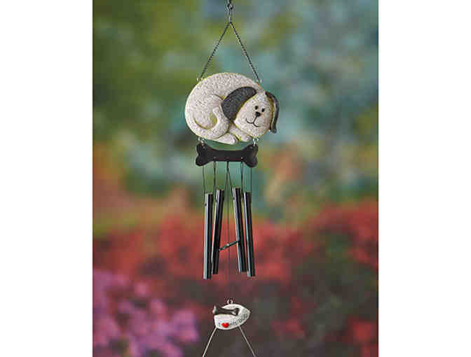 Dog Wind Chime and Stepping Stone Set