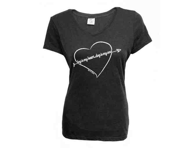 Dog is my Heart ladies' T-Shirt  size M - Photo 1