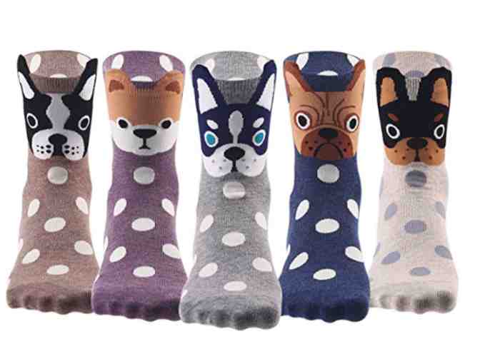 Cartoon Dogs on Cotton Crew Socks for Dog Lovers