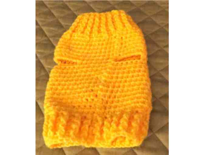 Hand crafted Yellow dog or cat sweater