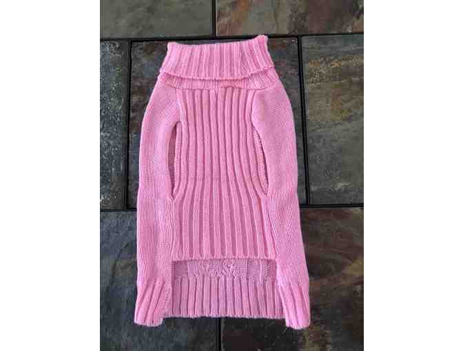 Pink Turtleneck Puppy Sweater