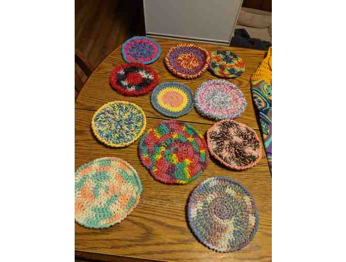 Hand made Dish Cloths  11 different size and colors - Photo 1