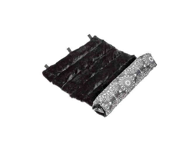 Black Medallion Portable Roll Up Pet Bed