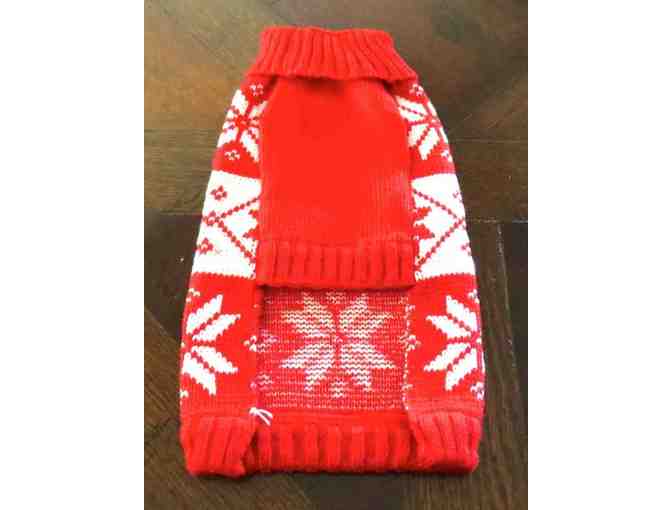 Red snowflake holiday sweater