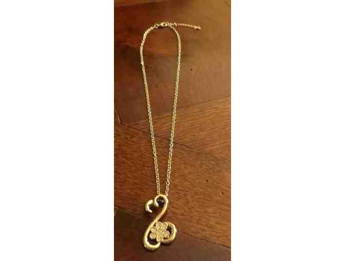 Open Heart Paw Print Necklace