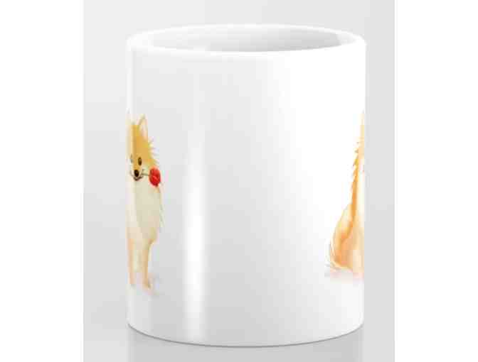 Charming Pomeranian Coffee Mug by Chelsea Kenna