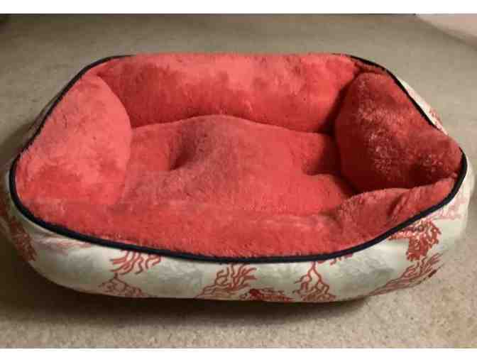 Plush Coral Doggie Bed