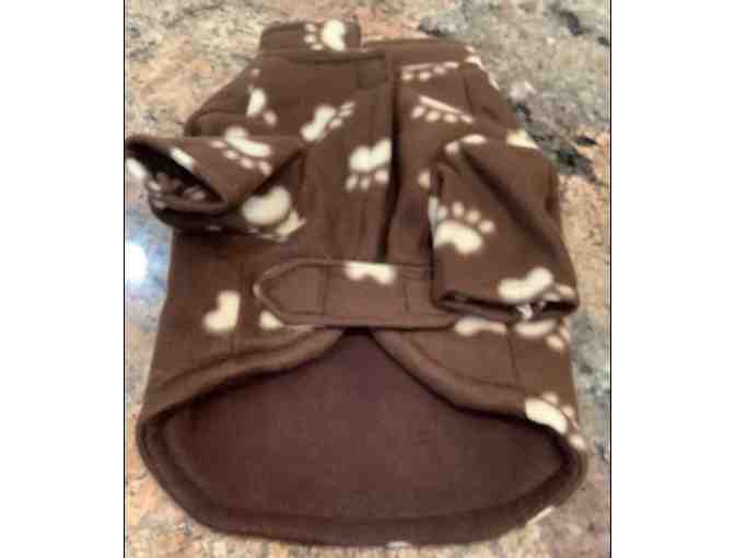 Brown Paw Print Fleece jacket