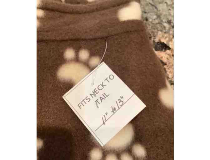 Brown Paw Print Fleece jacket