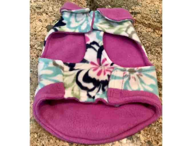 Multi color fleece coat for your pup