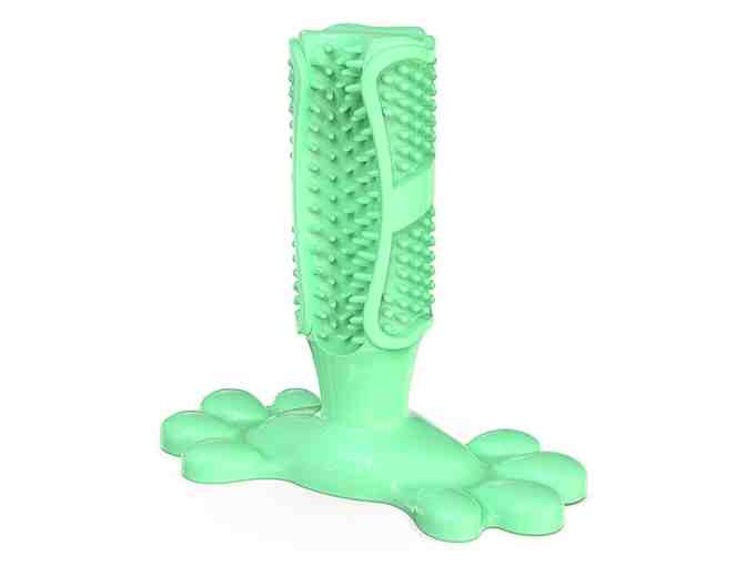 Green Toothbrush dog toy