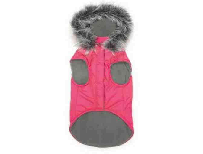 Zack & Zoey Toggle Dog Jacket removable hood - size small