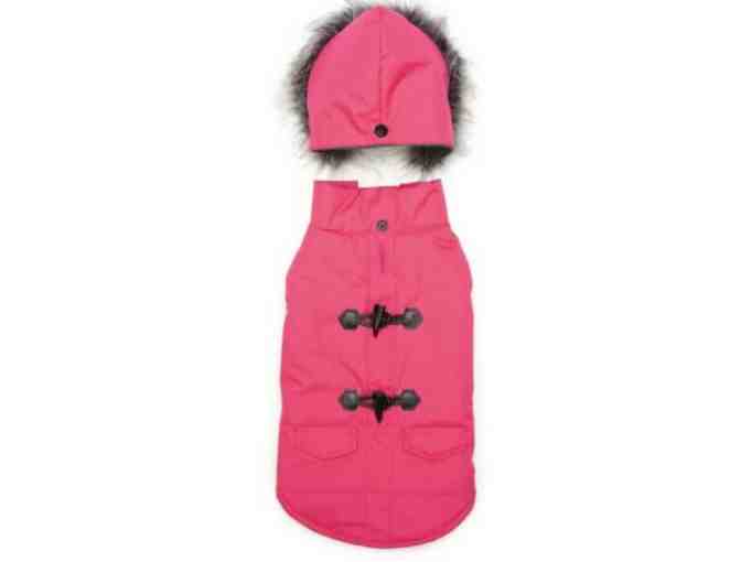 Zack & Zoey Toggle Dog Jacket removable hood - size small
