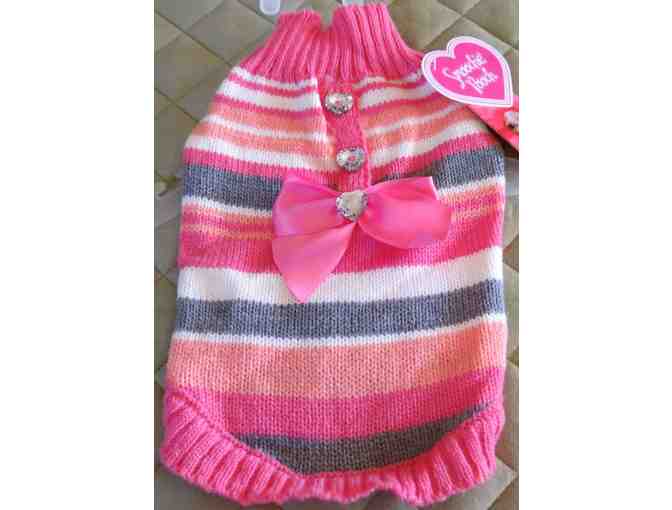 Pretty Stripes and Bling Sweater size L