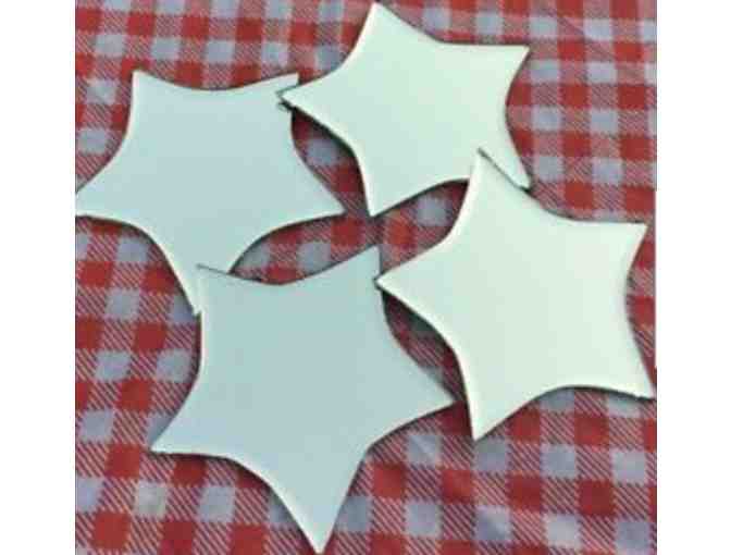 Crate and Barrel Mirror Star Candle Coasters