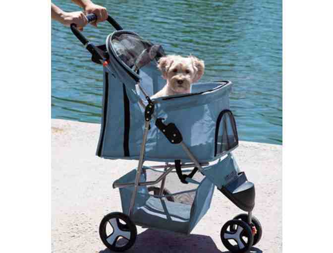 Dog stroller - Blue Plaid