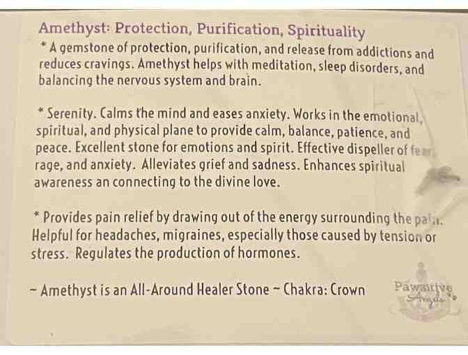 St. Francis collar charm with Amethyst bead