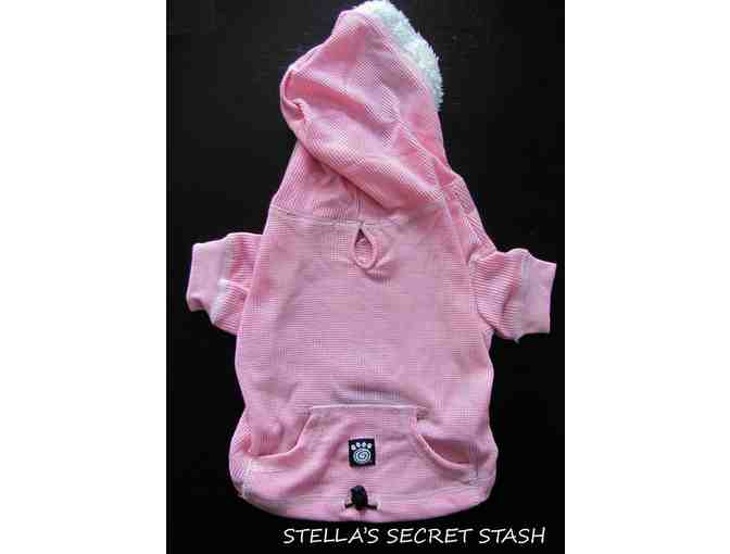 Pink dog thermal hoodie size XS