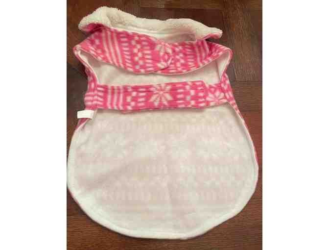 Pink and White Fleece Coat