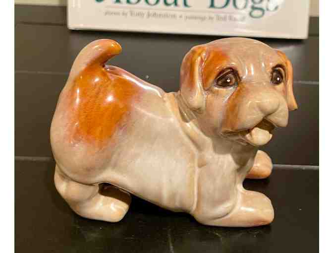 It's About Dogs Book of Poems and ceramic dog