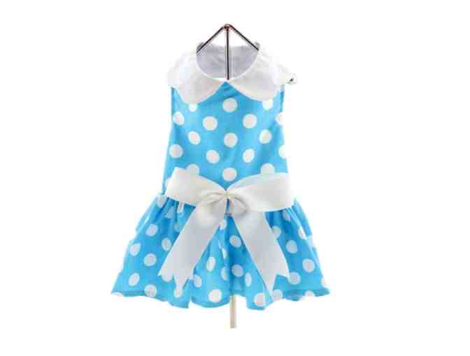 Blue Polka Dot Dress - Medium