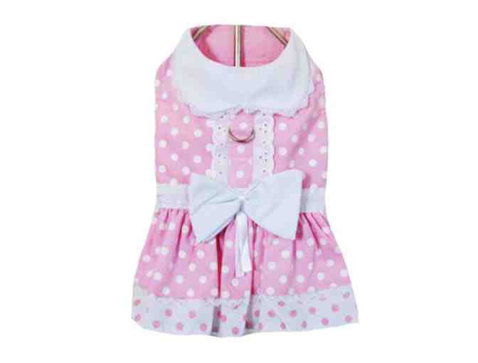 Pink Polka Dot and Lace Dress - Xsmall