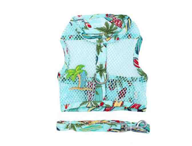 Surf Board and Palm Trees harness with Leash - Medium